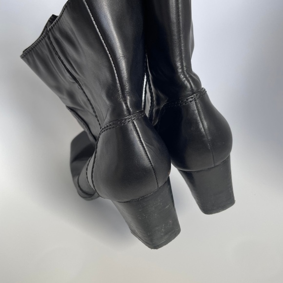 Nine West Black Square Toed Booties (Size 7 and a Half) - Picture 3 of 9